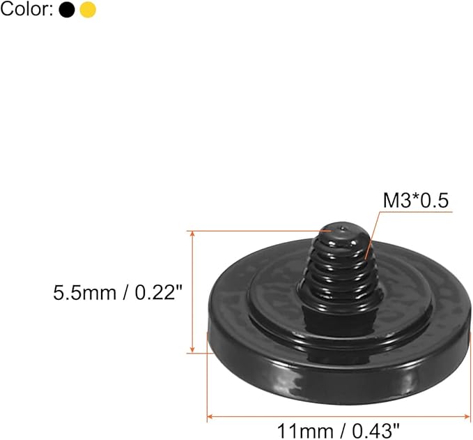 PATIKIL Camera Shutter Button, 2 Pack Soft Shutter Release Button Pure Copper Camera Button Concave, for Nikon for Fujifilm for Leica Black/Yellow