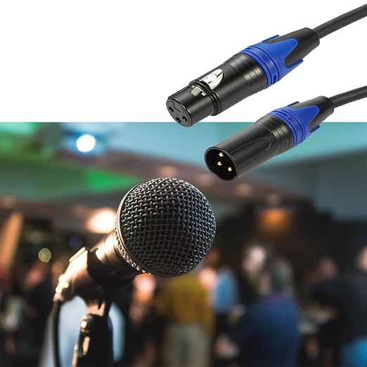 XLR Cable 10 ft 4pack, Male to Female Cable, Professional Balanced Microphone Lead XLR Male to Female Cables, Extension Mic Cable Cord