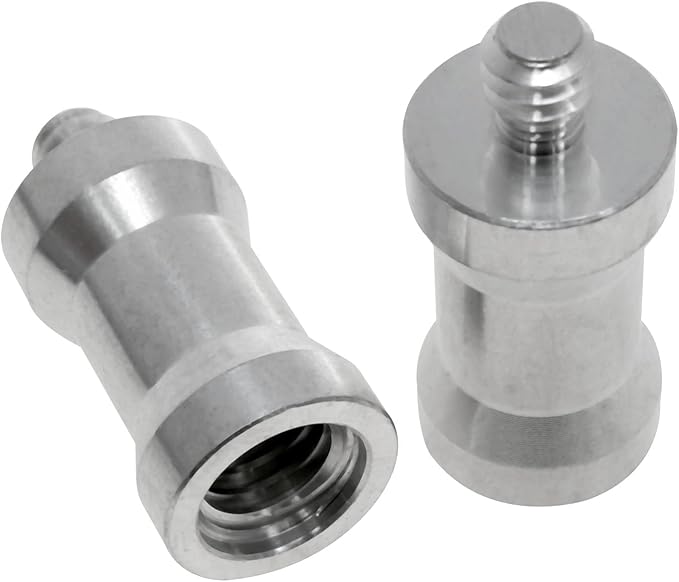 3/8 to 1/4 Adapters for Studio Light Stands - 4pcs Camera Screw Sets with Ball Head & Flash Trigger Receivers
