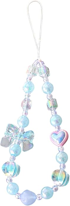 Beaded Phone Charm Lanyard Strap Girly Style Fixed Beads Pearl Lanyards