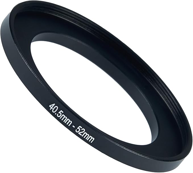 40.5mm to 52mm Step-up Adapter Rings Filter Adapter Black Metal Step Down Filter Ring Adapter Compatible with All Brand UV CPL ND Camera Lens Filter Stepping Rings (40.5mm-52mm)