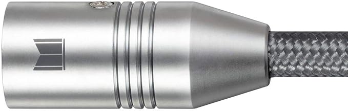 Monolith XLR Male to XLR Female Audio Cable - 2 Meter - Gray, 24K Gold Plated Connectors, Balanced, Oxygen Free Copper, Premium Home Audio