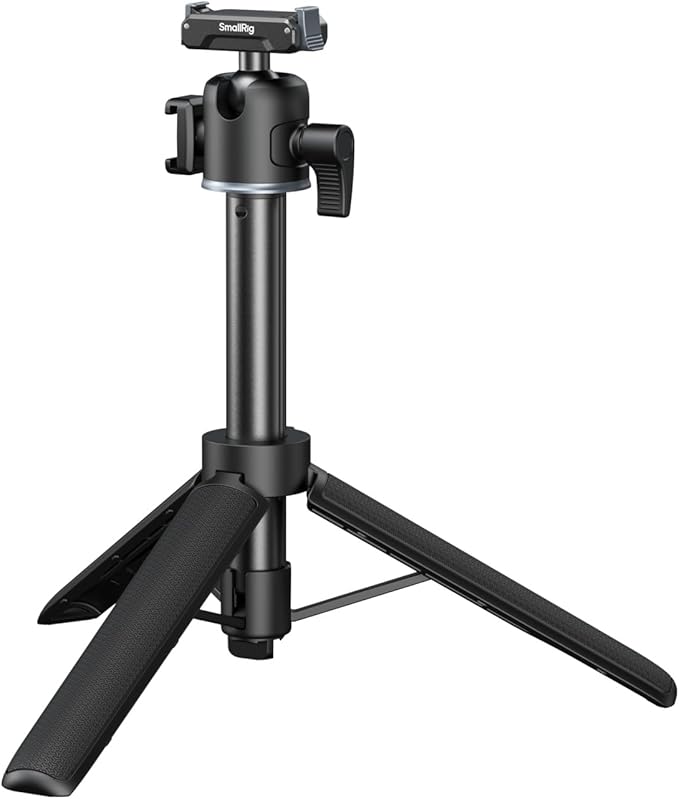 SmallRig Action Camera Selfie Stick Tripod, 7.8-21.6in Extendable, 360° Ball Head, Cold Shoe Mount, Quick Release Adapter for DJI Action 5 Pro/4, 1/4-20" Screw for GoPro Hero 13/12/11, Webcam - 5435
