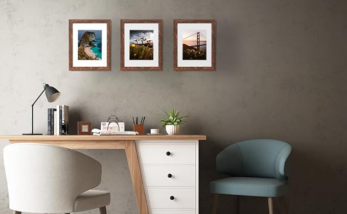 kennethan 11x14 Picture Frame - Rotten Brown, 6 Pcs Set, Displays 8x10 or 11x14 Pictures on Wall