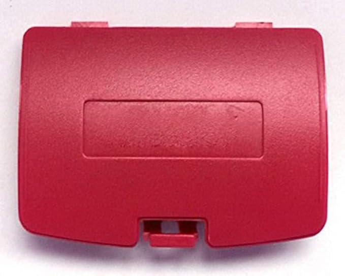 Battery Back Door Cover Lid + Glass Screen Lens for Gameboy Color GBC Replacement (Red)