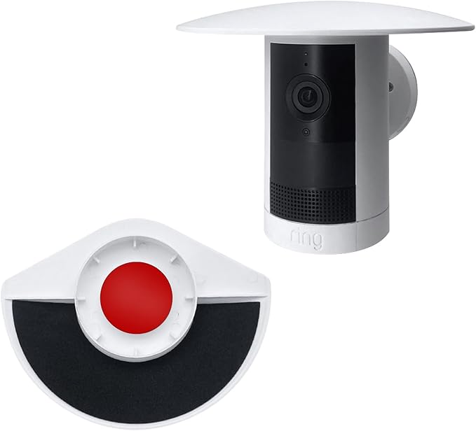 Haoyou Rain Cover for Ring Outdoor Cam Plus and Ring Stick Up Cam, Protects Camera Lenses from Rainwater, Glare, Snow, Sunlight, and UV Rays, Easy to Install and Does Not Obstruct The View (White)