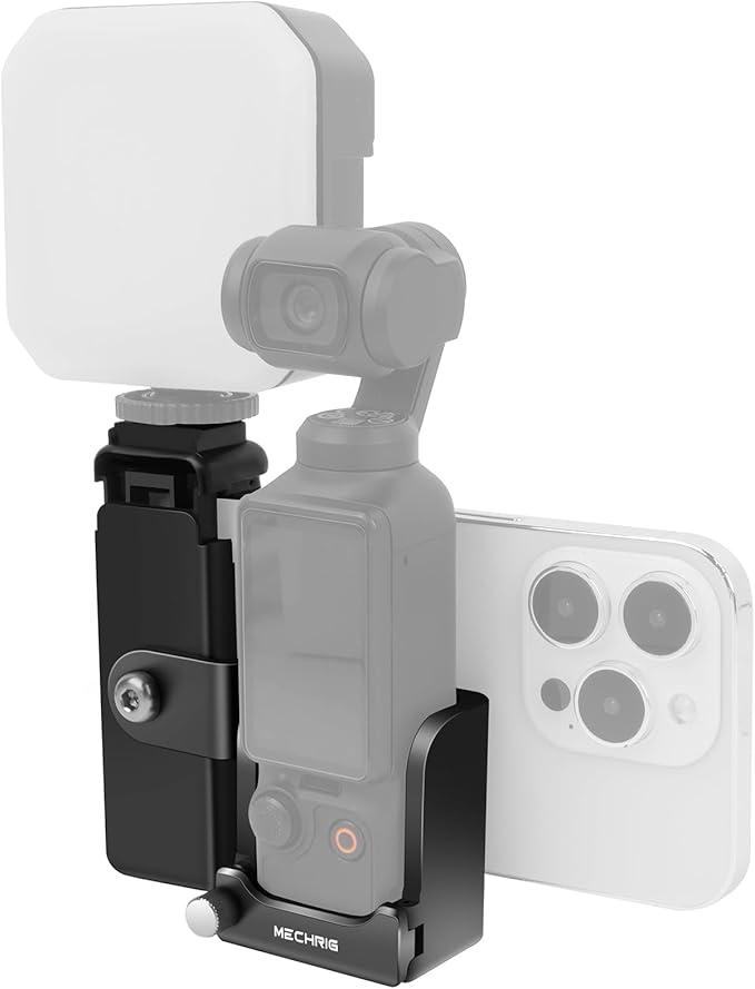 Multifunctional Metal Cage & Phone Holder Kit for DJI OSMO Pocket 3, with Cold Shoe, 1/4" Thread for Selfie Sticks or Mini tripods, MR79024