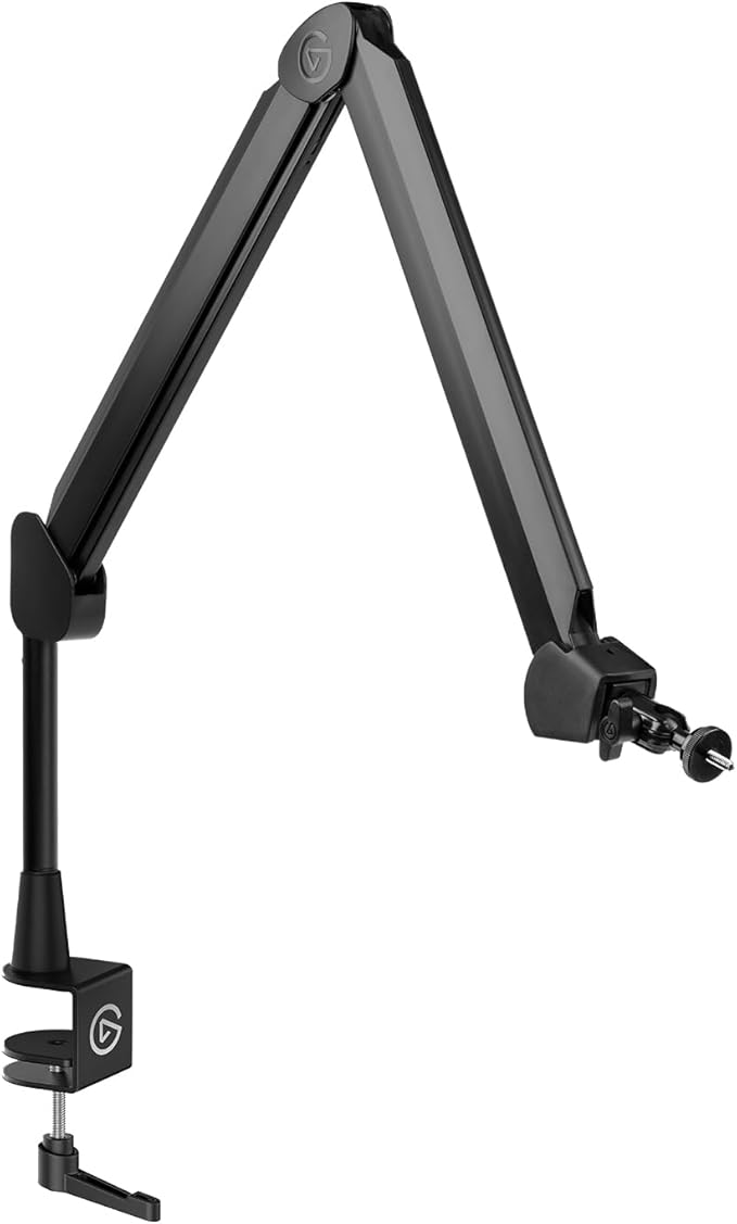 Elgato Wave Mic Arm - Premium Broadcasting Boom Arm with Cable Management Channels, Desk Clamp, 1/4" Thread Adapters, Fully Adjustable, perfect for Podcasts, Streaming, Gaming, Home Office, Recording