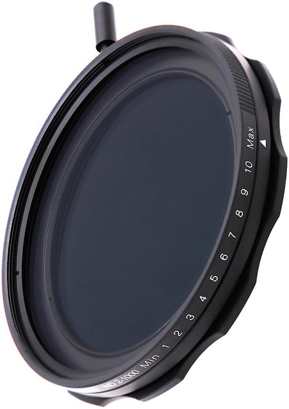 JONGSUN 62mm Variable ND Filter, S-Pro MRC 16 Layers Nano Coatings, More Than 10 Stop ND2-ND1000 Stepless Adjustment Graduated, Lens Cloth Kit, Camera Neutral Density Filter