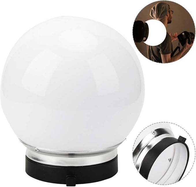 S erounder 15cm Translucent Spherical Diffuser Soft Light Ball for Bowens Mount Photography Accessory