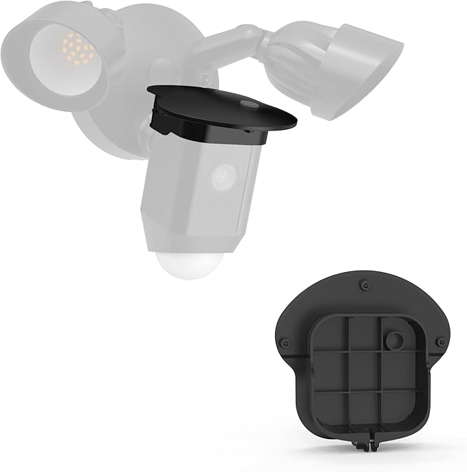 HOLACA Sun Rain Shade Camera Cover for R-ing Floodlight Cam Wired Plus (2021 Release), Black