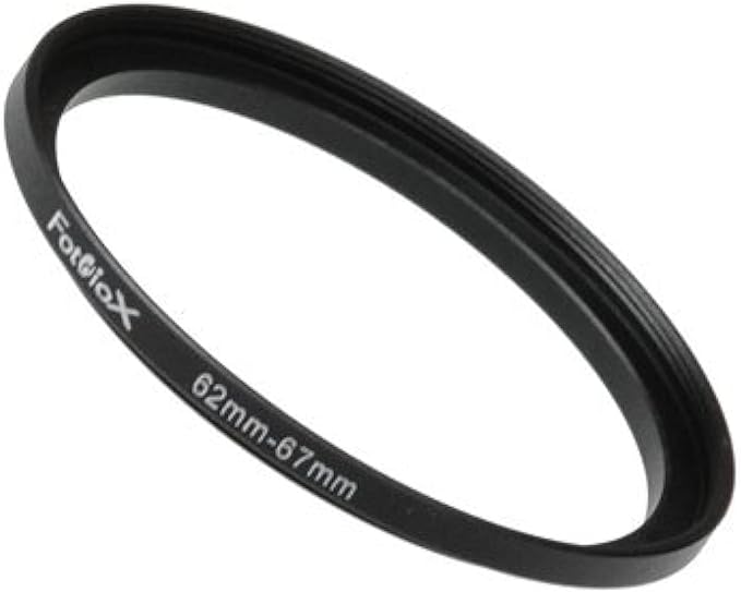 Fotodiox Metal Step Up Ring, Anodized Black Metal 62mm-67mm, 62-67 mm