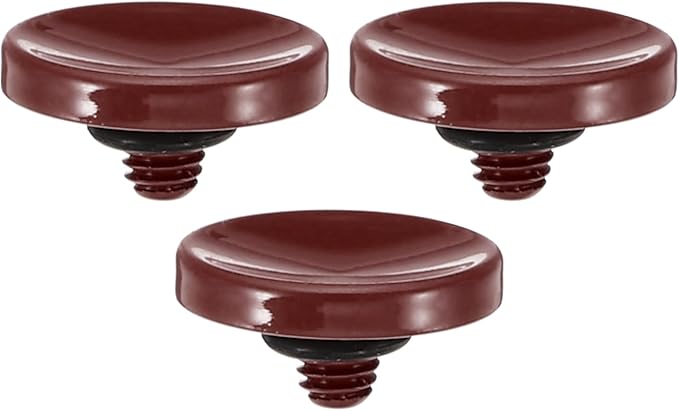 PATIKIL Camera Shutter Button, 3 Pack Soft Shutter Release Button Pure Copper Camera Button Concave Suitable for Nikon for Fujifilm for Leica DSLR/SLR Camera, Dark Red
