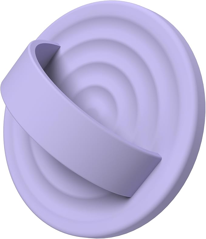 Magnetic Phone Grip Ring Holder, Liquid Silicone Magnet Cell Phone Grip Finger Loop, Compatible with Magsafe, Back of Phone for iPhone 17/16/15/14/13/12 Series, Lilac Purple