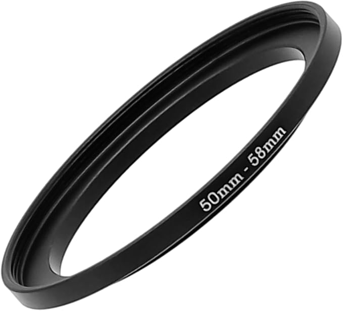 50-52/55/58mm Step Up & Step Down Rings Adapter for Camera Lens and Filters 50-52Filter Adapter Ring 50mm Lens to 52mm Filters (50-58mm)