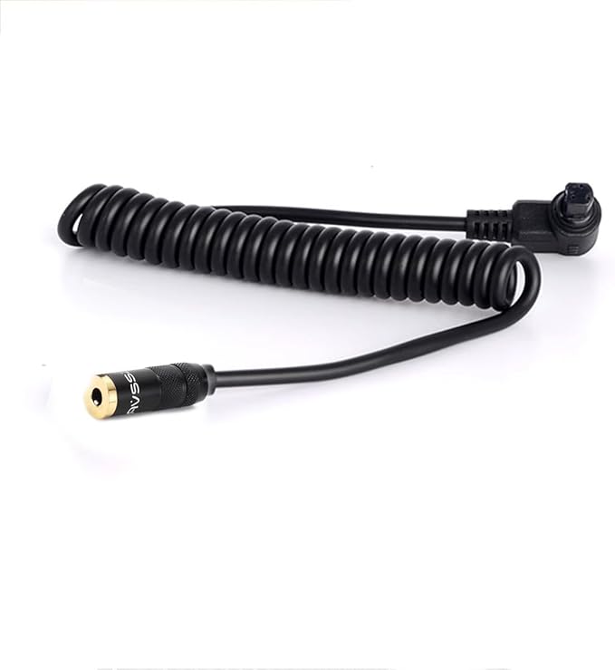 HangTon Remote Trigger Cable Adapter for Canon R3 R5 1DX 6D 7D 5D MKIII 60D EOS SLR Camera, 2.5mm Female to N3