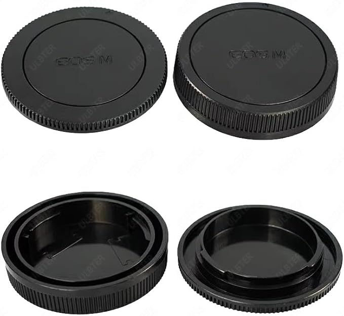 Body Cap & Rear Lens Cover for Canon EOS M50 Mark II M200 M100 M50 M6 Mark II M6 and More Canon EF-M Mount Camera and Lens