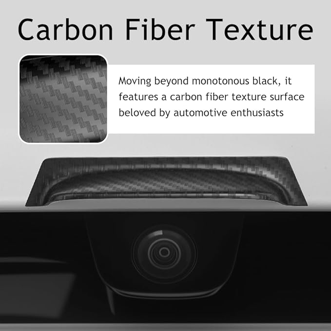 2PCS Carbon Fiber Backup Camera Rain Shield,Backup Camera for Car Anti-Rain Cover,Non-Destructive Adhesion Waterproof Cover for Reverse Cameras as Car Modification Accessories