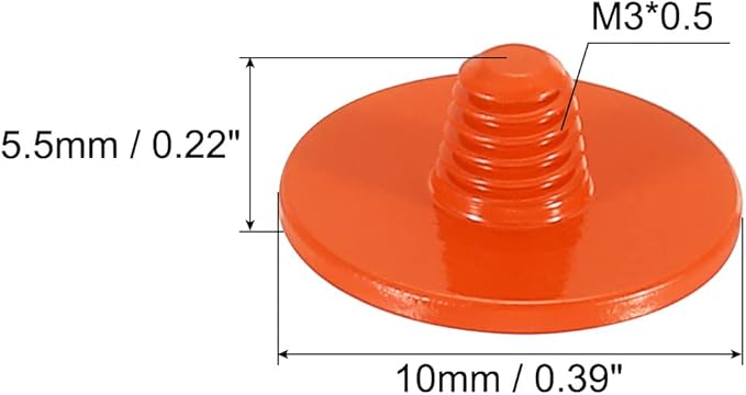 PATIKIL Camera Shutter Button, 4 Pack Soft Shutter Release Button Pure Copper Camera Button Convex suitable for Nikon for Fujifilm for Leica DSLR/SLR Camera, Orange