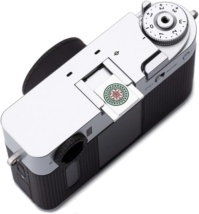 Chinese Mahjong Camera Shutter Button and Camera hot Shoe Cover, Suitable for Fuji XE3/XE4/XT100/XT200/XT20/XT30/XT4/XT5/XPRO2/XPRO3/Nikon ZF (Chinese Mahjong hot Shoe Cover)