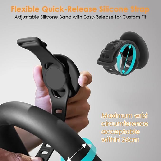 Phone Mount for Magsafe for Gym Fitness, Bike Phone Holder with Adjustable Silicone Strap Magnetic Bicycle Phone Mount for Gym Equipment, Stroller, Shopping Cart, Exercise Bikes, Golf Push Cart(black)