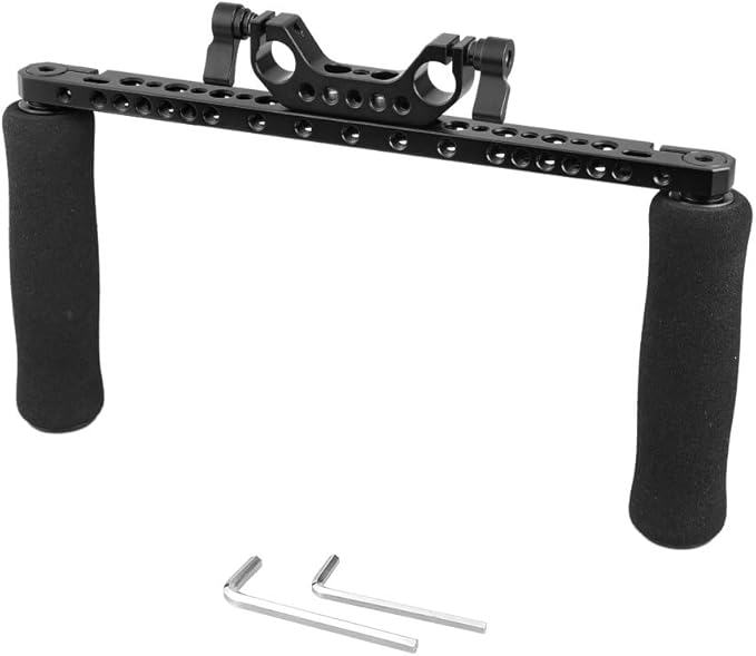 CAMVATE Sponge Handle Grips with 15mm Dual Rod Clamp for DSLR Camera Shoulder Rig - 2253