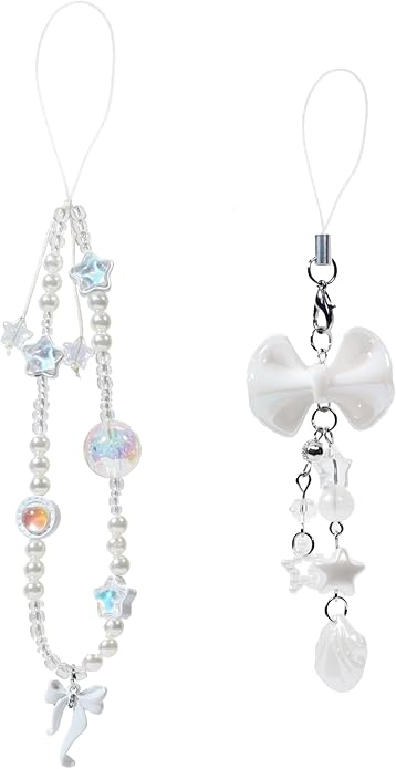 Beaded Camera Wrist Strap, Cute Phone Charms Strap, Pearl Bracelet Wrist Strap, Phone Keychain Decoration for Wallet