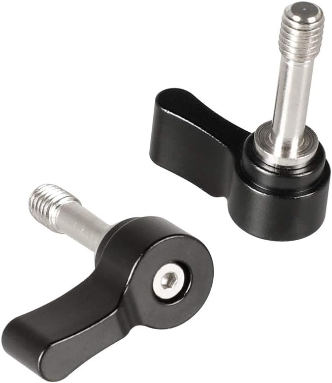 CAMVATE M6 Ratchet Wingnut Assembly Knob Black (A Pair) - 2159