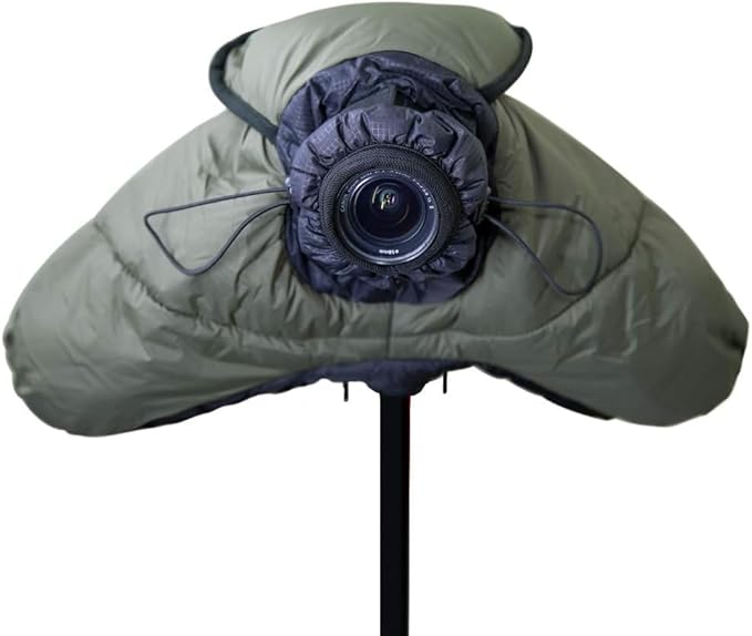 Cold-Proof Warm Cover for DSLR Camera, Camera Rain Coat Cover, Snow or Sound-Proof Sleeve Jacket, for DSLR Cameras with 24-70mm, 24-105mm, 15-85mm,18-135mm, 55-205mm, 70-200mm Etc,.
