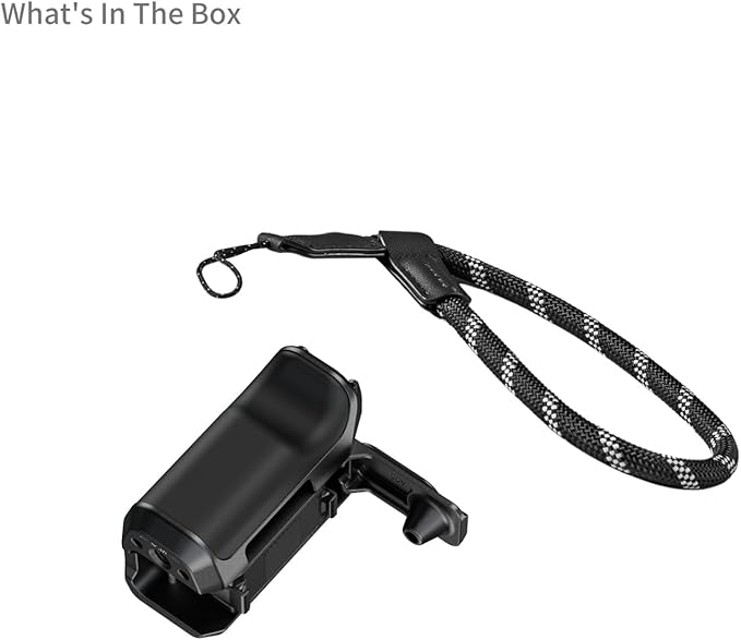SMALLRIG Street Photography Handle for DJI Osmo Action 5 Pro/ 4/3, Quick Release, Shutter Button, Cold Shoe, Wrist Strap,1/4 Threaded Hole, Camera Grip Holder for DJI OEM Cages - 5826