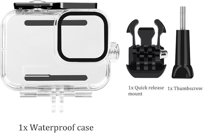 KETOPKIN 60M/196FT Waterproof Case for GoPro Hero13/Hero12/Hero11/Hero10/Hero9 Black Camera Accessories,Underwater Diving Housing Protective Shell for Hero13/12/11/10/9 Black
