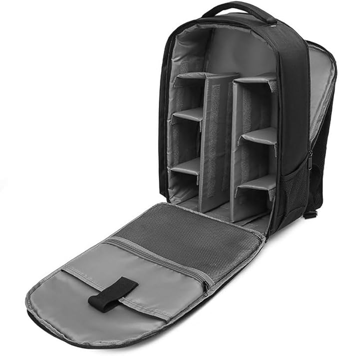 Waterproof SLR/DSLR Camera Backpack Shoulder Bag Travel Case For Canon Nikon Sony Digital Lens (Large, Grey)
