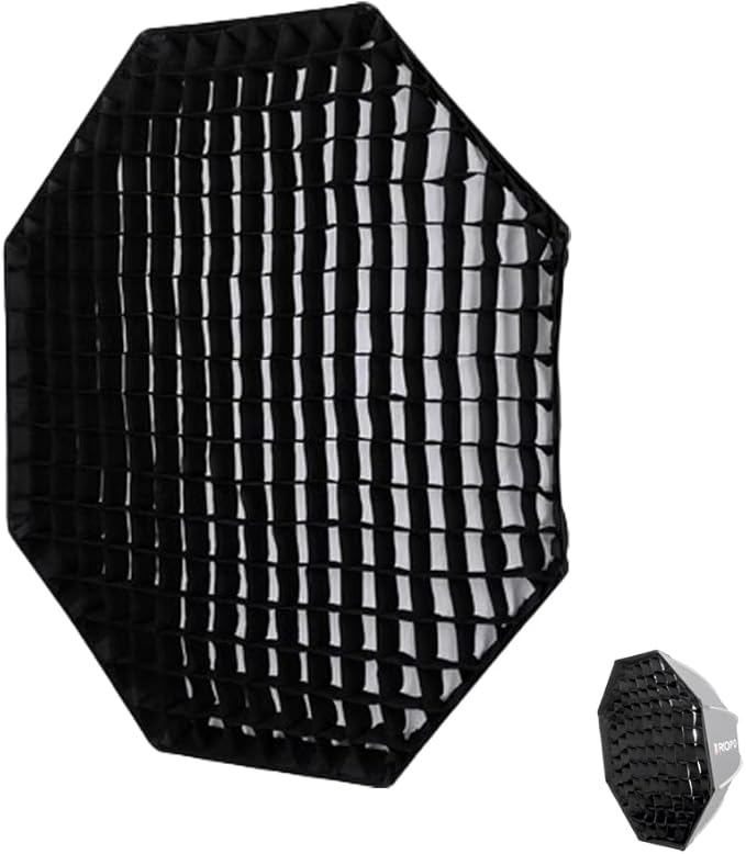 Honeycomb Grid for 55cm/22 Octagonal Softbox - Portable Light Control Grid Compatible(Black, Grid Only)
