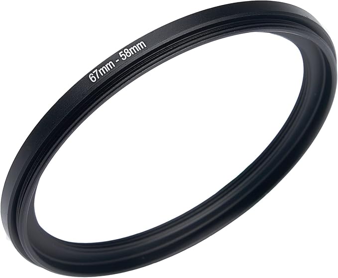 67mm to 58mm Step-Down Rings Filter Adapter for All Brands UV ND CPL Metal Step-Down Rings Adapter Filter