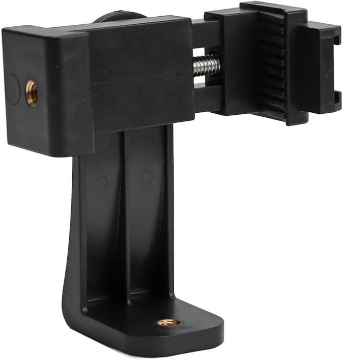 Phone Mount Adapter, 1/4 Inch Screw Hole Universal Smartphone Holder Mount Adapter 360 Degree Rotation Cellphone Clip Holder with Cold Shoe Port for Live Streaming