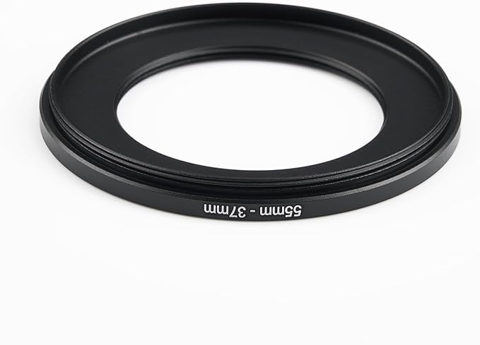 55mm to 37mm Step-Down Ring Filter Adapter,for All Brands UV ND CPL, Metal Ring Step-Down Rings Adapter Filter (55mm-37mm)