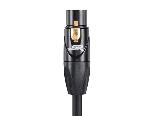 Monoprice XLR Male to XLR Female Cable [Microphone & Interconnect] - 15 Feet | Gold Plated, 16AWG - Stage Right Series Black