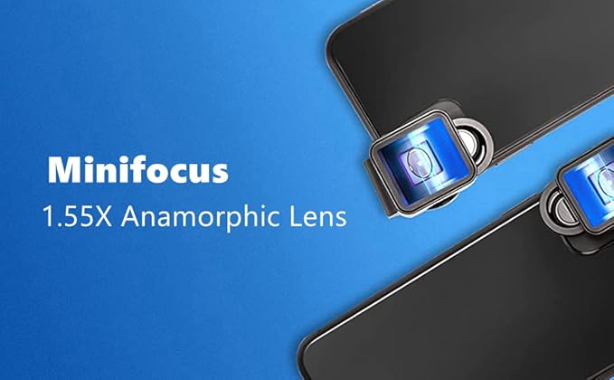 1.55X Anamorphic Lens for iPhone 12 Pro Max Phone Movie Lens Shot by FilmicPro Smartphone Filmmaking Cinematic Deformation Lens