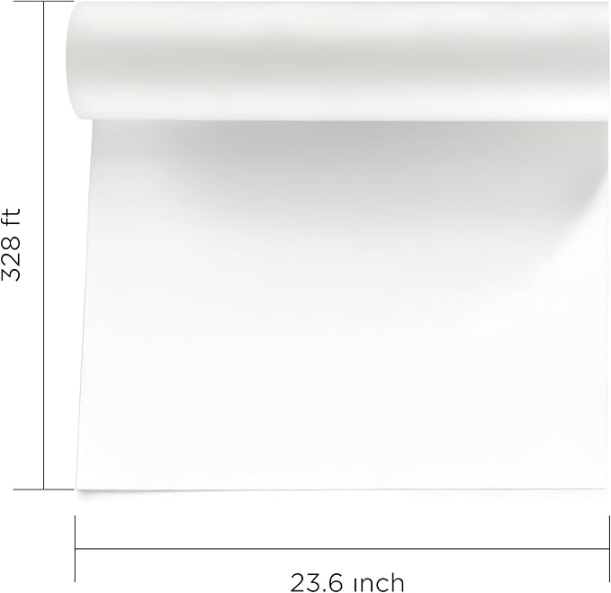 DTF Transfer Film Roll 23.6 inch x 328 ft (Pack of 2) – Premium Plus Double Matte Anti-Static PET Film – Instant Hot & Cold Peel Heat Transfer Paper for Vibrant Colors & Durable Prints on All Fabrics