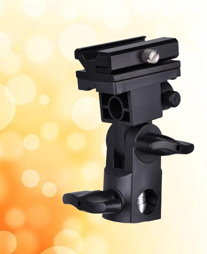 Artibetter DSLR Camera Flash Bracket with Swivel Light Stand Mount Adjustable 180 Pitch Flash Holder with Umbrella Locking Screw for Photography Accessories