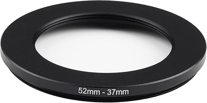 52mm to 37mm Step-Down Ring Filter Adapter,for All Brands UV ND CPL, Metal Ring Step-Down Rings Adapter Filter (52mm-37mm)