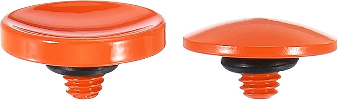 PATIKIL Camera Shutter Button, 2 Pack Soft Shutter Release Button Pure Copper Camera Button Suitable for Nikon for Fujifilm for Leica DSLR/SLR Camera, Orange