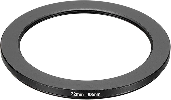 PATIKIL Step Down Ring Adapter 72mm to 58mm, Filter Step-Down Rings Camera Lens Filters Metal Ring Digital for ND IR DSLR Lenses, Black