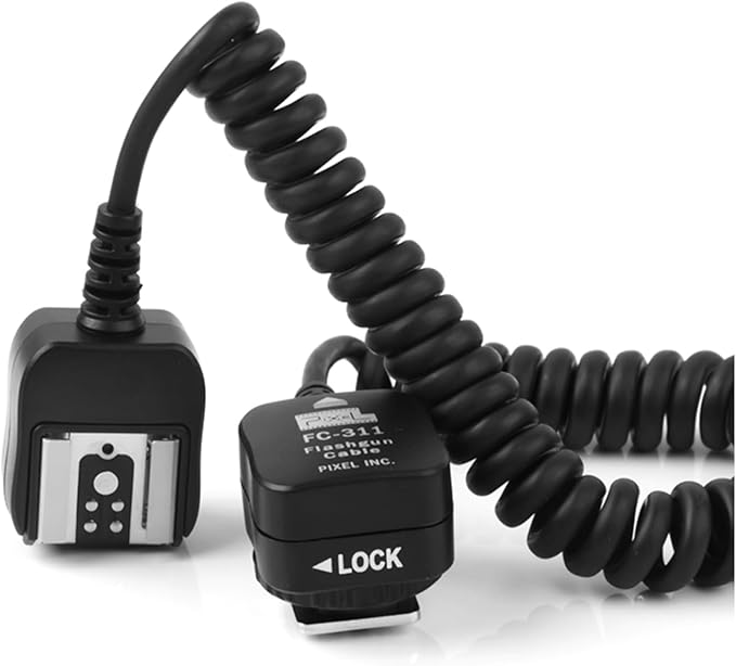 PIXEL 5.91' / 1.8m E-TTL Off Camera Flash Speedlite Sync Cord Hot Shoe Cord Compatible with Canon T8i, T7i, T6, T6i, T5, T5i, SL3, 90D, 80D, 77D, 60D, 7D, 750D,6D2, 5D, M3, M5, M6 etc, Replaces OC-E3