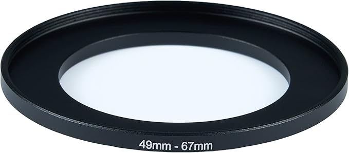 49mm to 67mm Step-Up Ring Filter Adapter for All Brands UV ND CPL Metal Ring Step-Up Rings Adapter Filter (49mm-67mm)