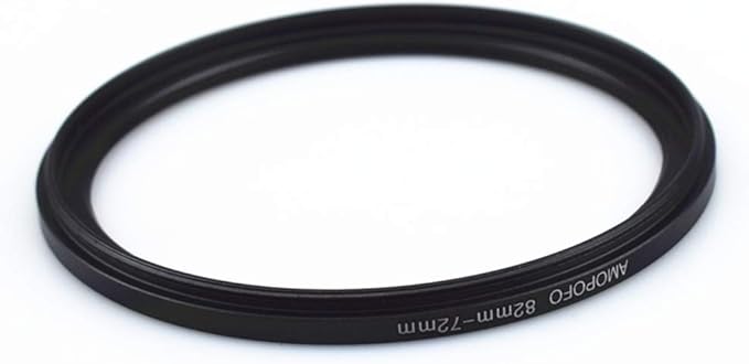 82mm to 72mm Step-Down Rings Lens Filters Ring Compatible with UV,ND,CPL,Made of CNC Machined Metal with Matte Black Electroplated Finish,All 82mm Camera Lenses & 72mm Accessories
