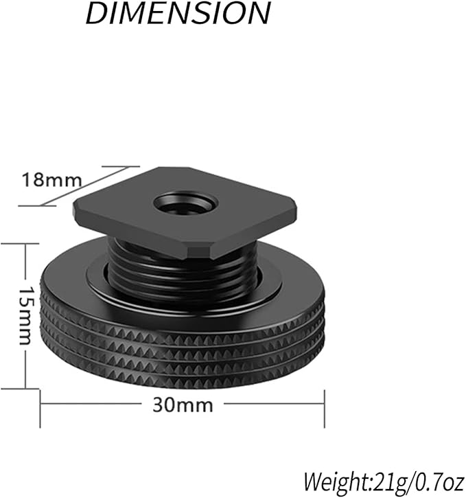 1/4" Female to Hot Shoe Adapter - 2 Packs, Hot Shoe Mount Adapter with 1/4" Male Screw for Magic Arm, Monitor, Video Light