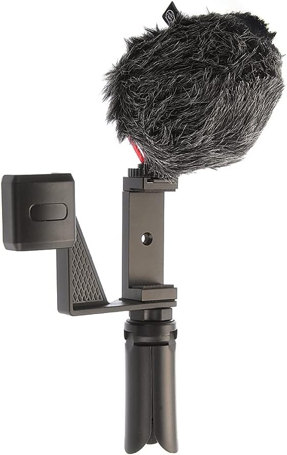 FocusFoto Video Cage Handle Rig + Mini Tripod Kit for Smart Phone