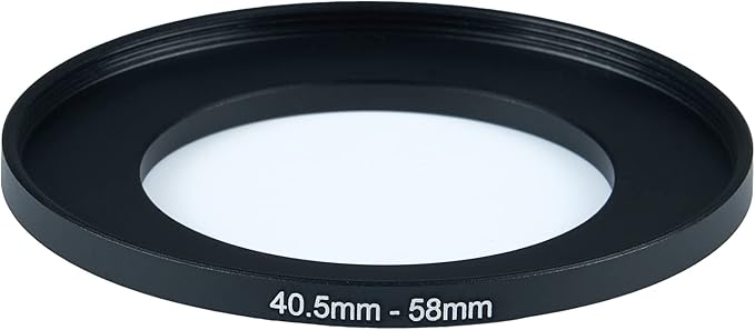 40.5mm Lens to 58mm Camera Lens Adapter 40.5mm to 58mm Step Up Ring Adapter Ring for All Brands of UV ND CPL, with Premium Lens Wiping Cloth 2 Pack (40.5mm-58mm)