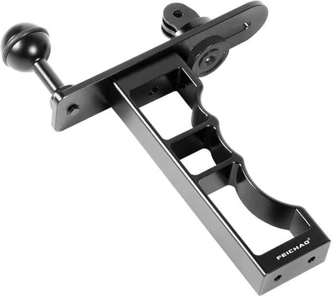 FEICHAO Diving Tray Bracket Handle Grip Ball Head Stand Stabilizer Extension Rig Compatible with Hero 13, Osmo Action Sports Camera (Single Handle)
